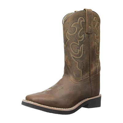 1. Smoky Mountain Kids’ Hopalong Leather Round U Toe Boot