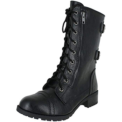 2. Soda Dome Mid Calf Height Women’s Military/Combat Boots