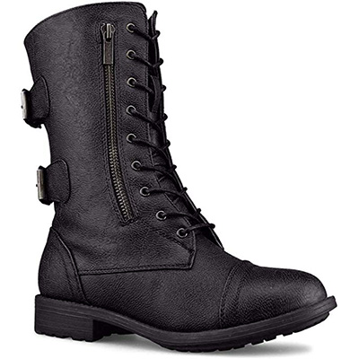 1. TOP Moda Women’s Pack-72 Lace Up Combat Boot