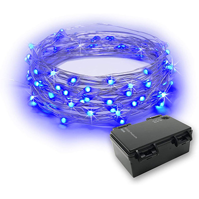 3. RTGS 60 LEDs Battery Operated String Lights (Blue)