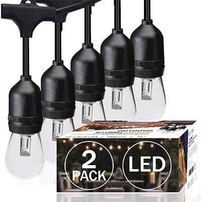 4. SUNTHIN Pack of 2 48ft LED String of Lights