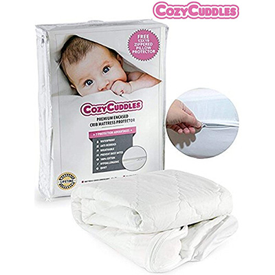 4. COZYCUDDLES Quilted Waterproof Crib Protector Cover