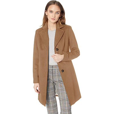 4. Calvin Klein Women’s Cashmere Wool Blend Coat