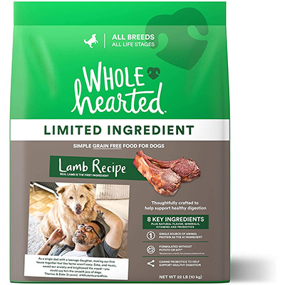 8. WholeHearted Grain Free Limited Ingredient Lamb Dry Dog Food