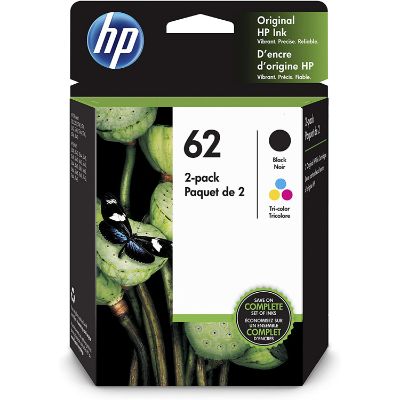 2. HP 62 2 Ink Cartridges Black, Tri-color