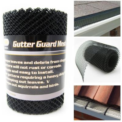 10. Gutter Guard Mesh Black Plastic Gutter Cover