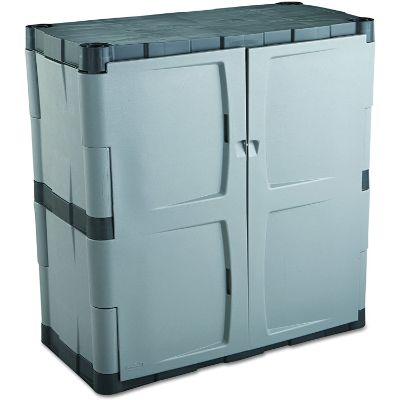 5. Rubbermaid FG708500MICHR Double-Door Storage Cabinet