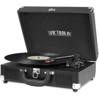 1. Victrola Vintage Portable Suitcase Record Player
