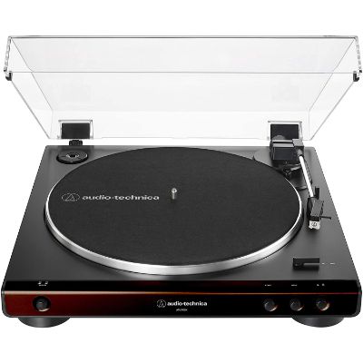 3. Audio-Technica At-LP60X-BW Belt-Drive Stereo Turntable
