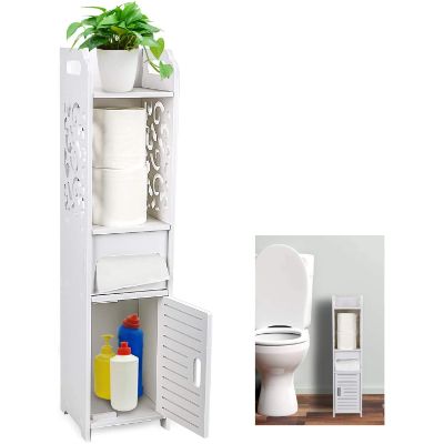9. Gotega Small Bathroom Corner Floor Cabinet