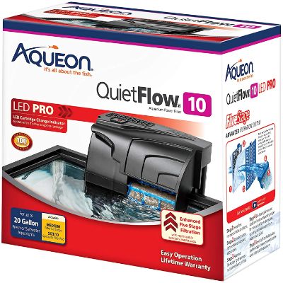 Aqueon QuietFlow LED PRO Aquarium Power Filter 10