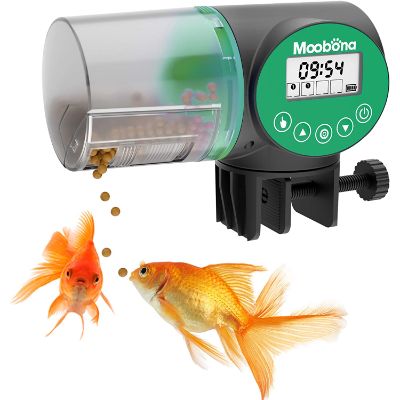 MOOBONA Auto Fish Feeder, Moisture-Proof 